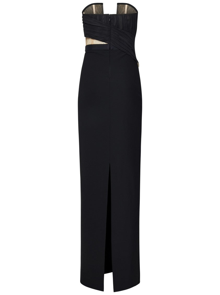 Nensi Dojaka Corset Dress With Draped Georgette Insert