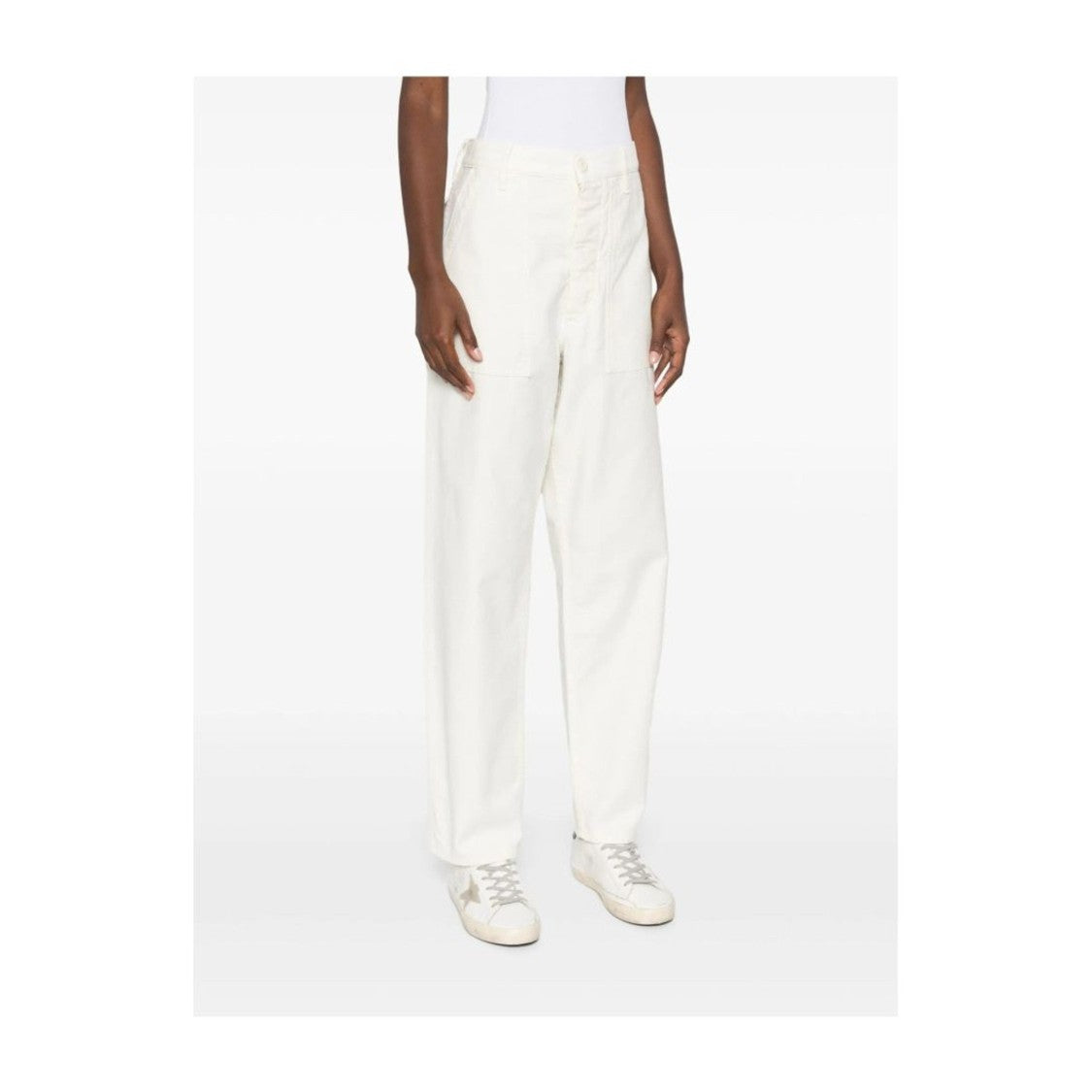Polo Ralph Lauren Relaxed Cotton Trousers With Ankle-Flat Front Design