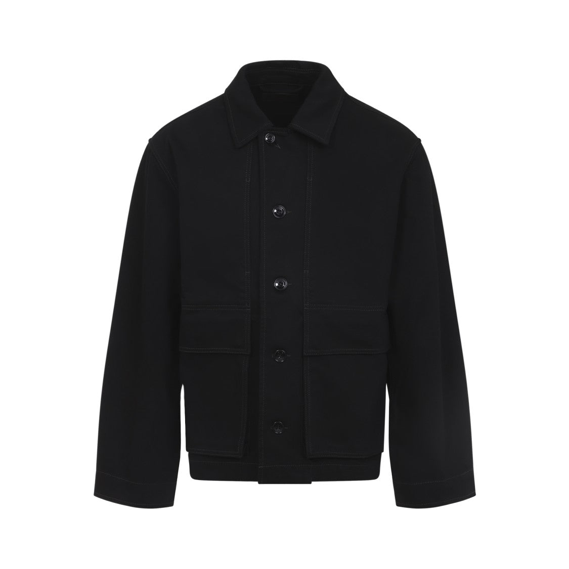Lemaire Black Cotton Boxy Jacket