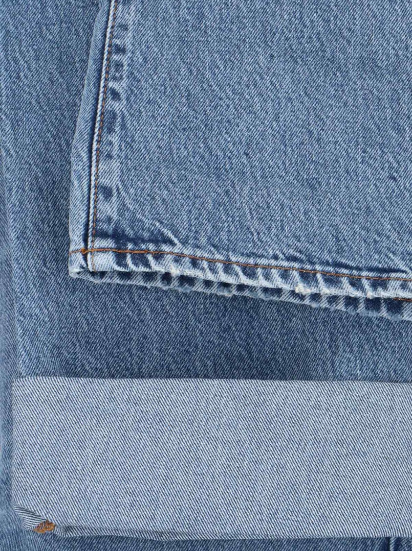 Frame Straight-Leg Design With Mid-Rise Waist And Finish