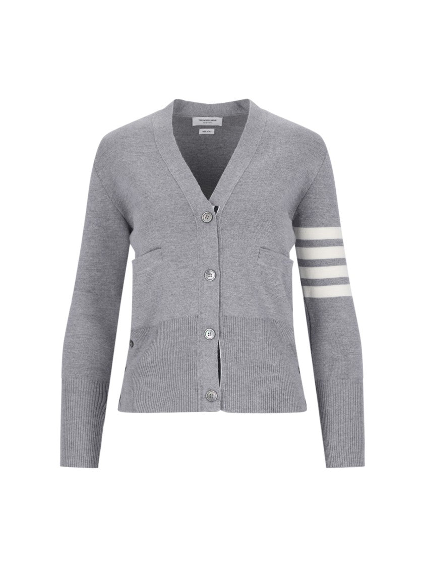 Thom Browne "4-Bar" Cardigan – Grey