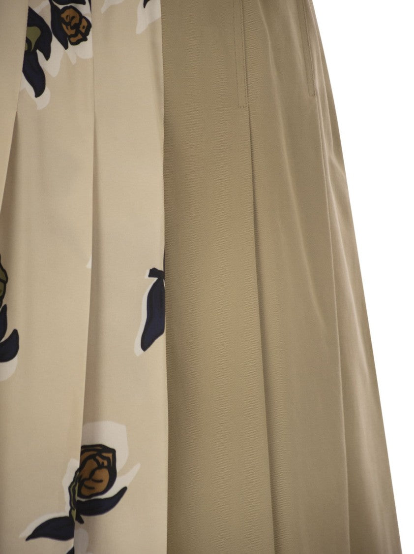 Max Mara Etra - Pleated Skirt In Patterned Twill