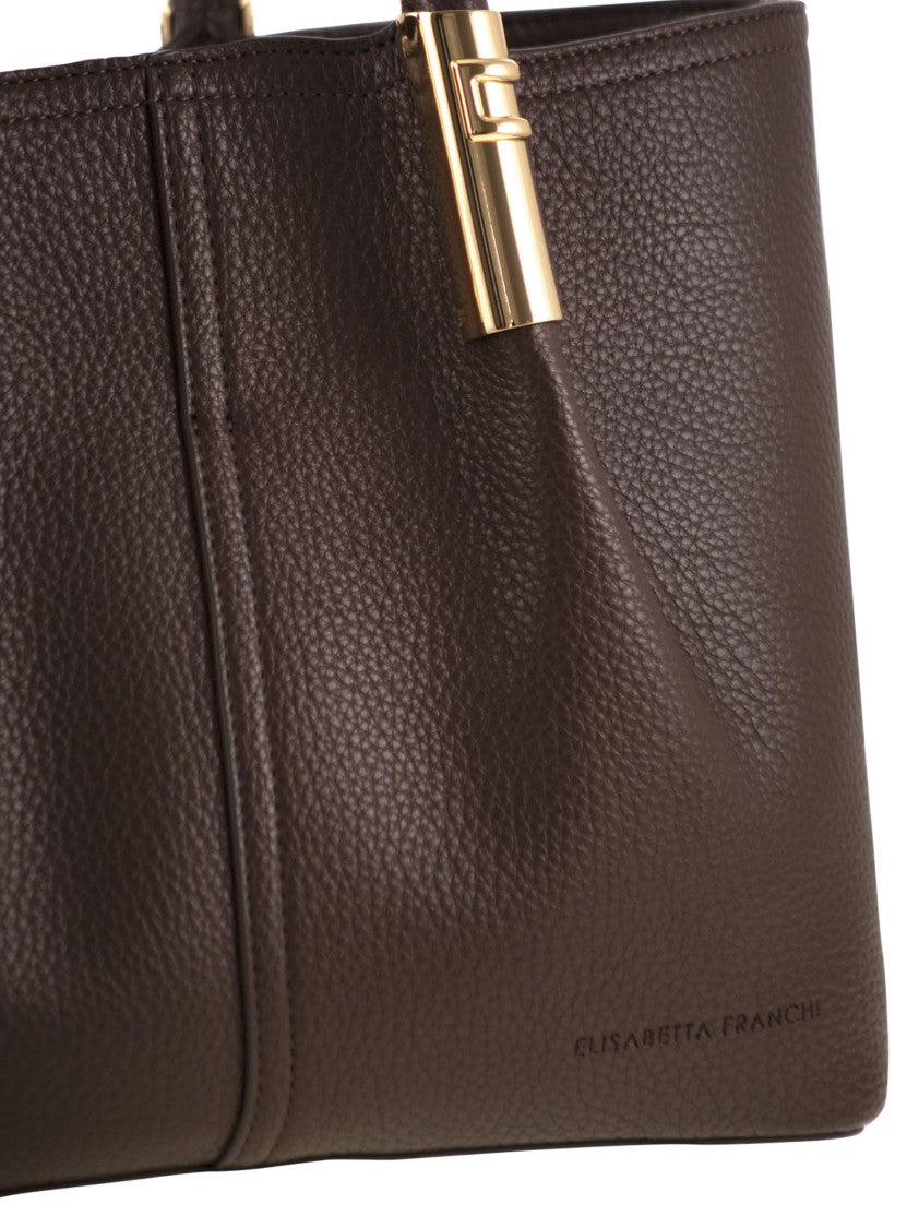 Elisabetta Franchi Medium Tote Bag With Logo Details