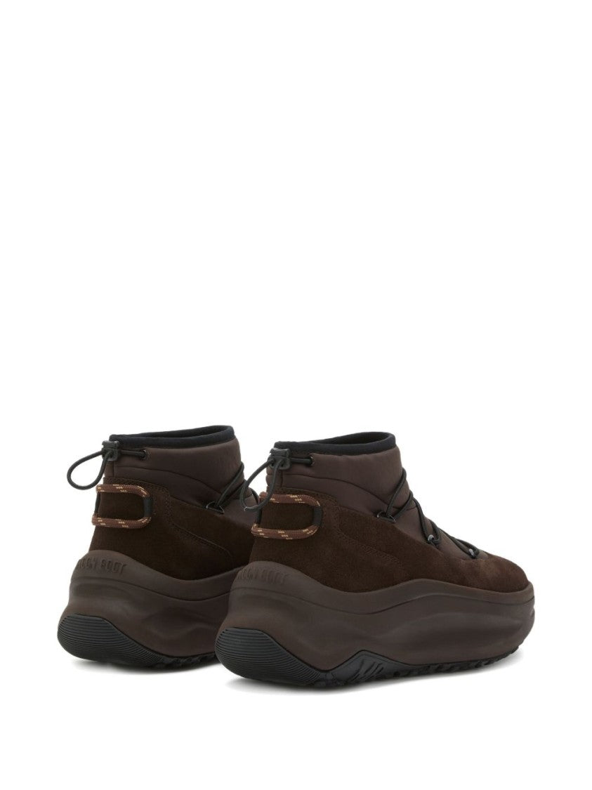 Moon Boot Brown Polyester Ankle Boots With Sculpted Sole