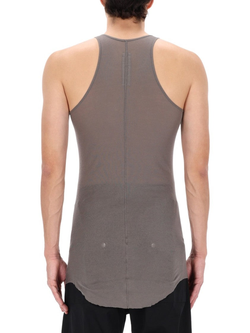 Rick Owens Muted Taupe Scoop Neck Cotton Tank Top
