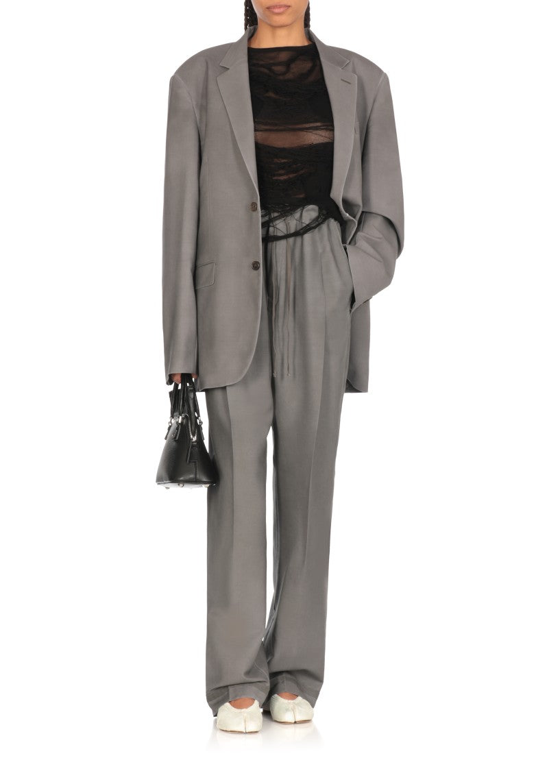 Maison Margiela Grey Wool And Mohair Trousers