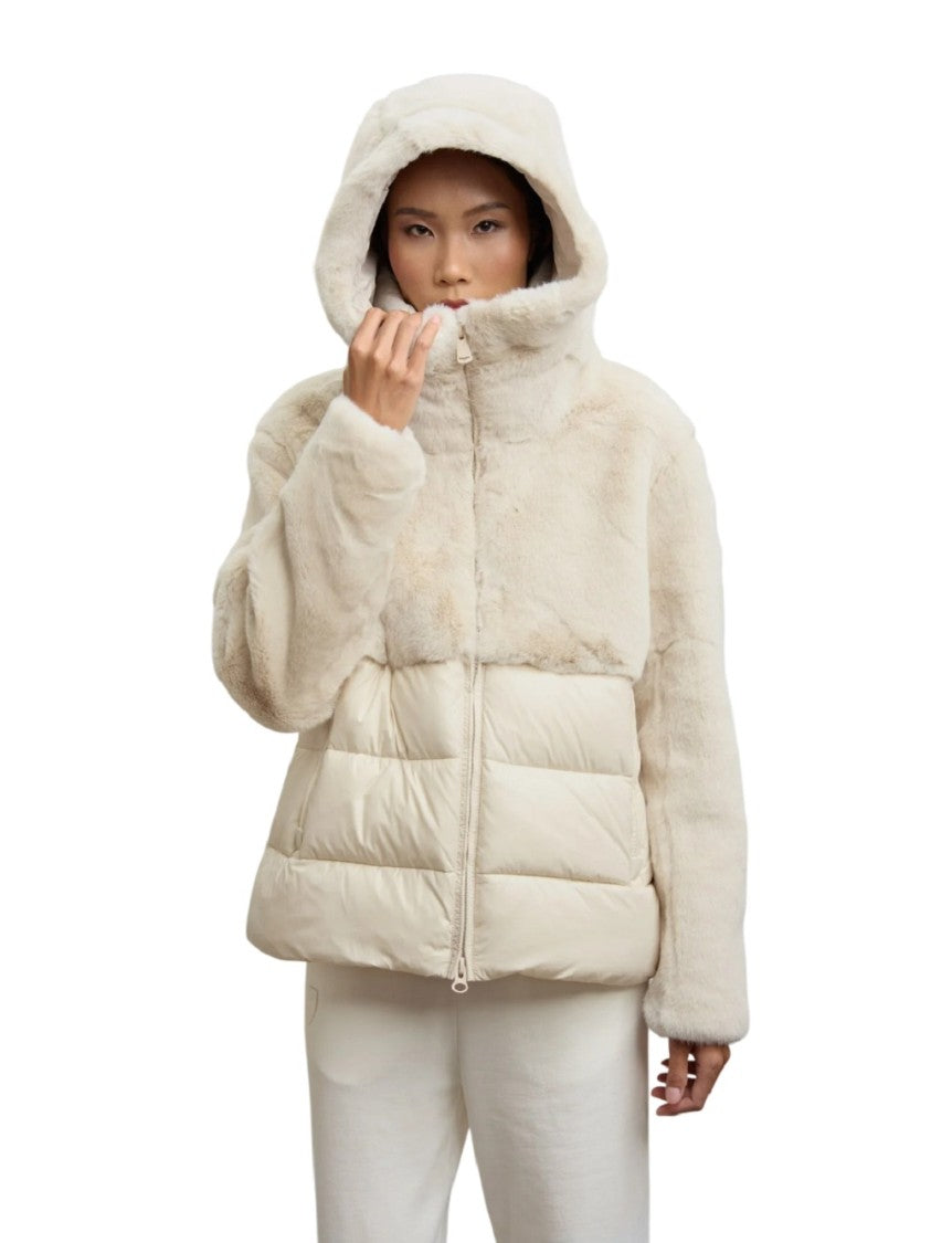 Blauer Faux Fur And Nylon Coat