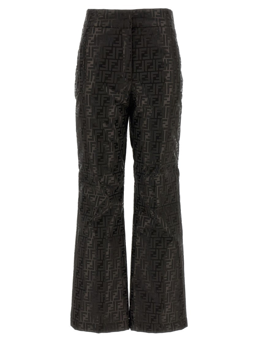 Fendi High-Waisted Ski Pants With Embossed 'Ff' Pattern And Zip Details