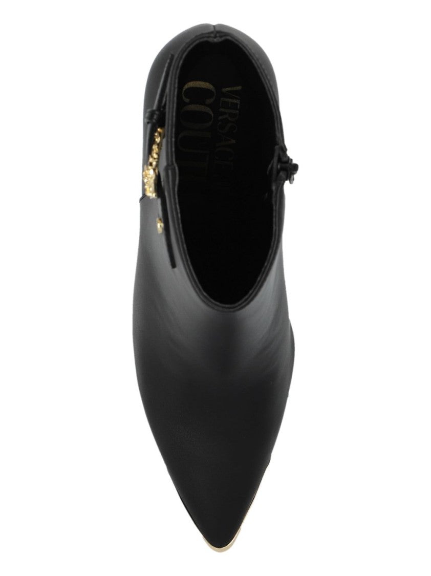 Versace Jeans Couture Ankle Boots With 85Mm Heel And Iconic Buckle Detail