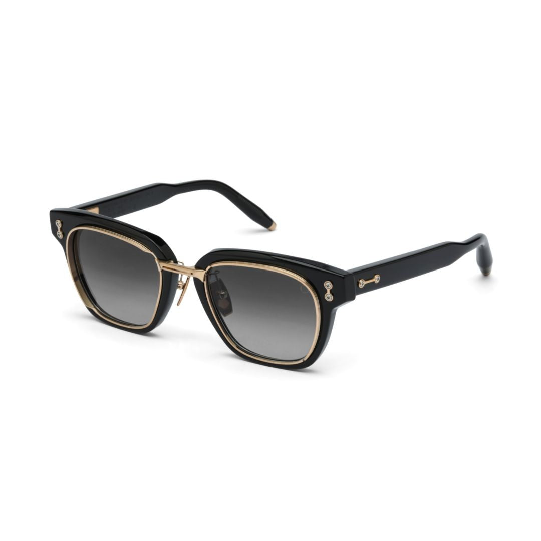 Akoni Apollo Bold Square Frame Sunglasses With Gold Metal Accents