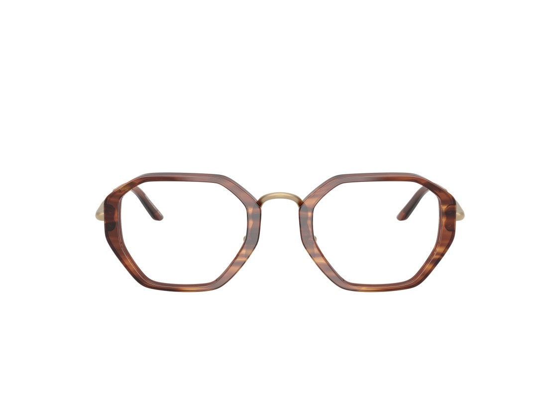 Giorgio Armani Gold 0Ar7282 Tortoiseshell Geometric Eyeglasses