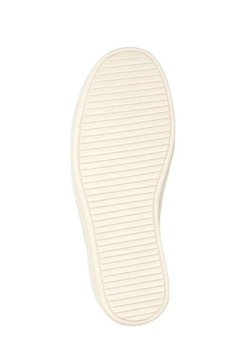Rick Owens Black White Round Tip Sneakers