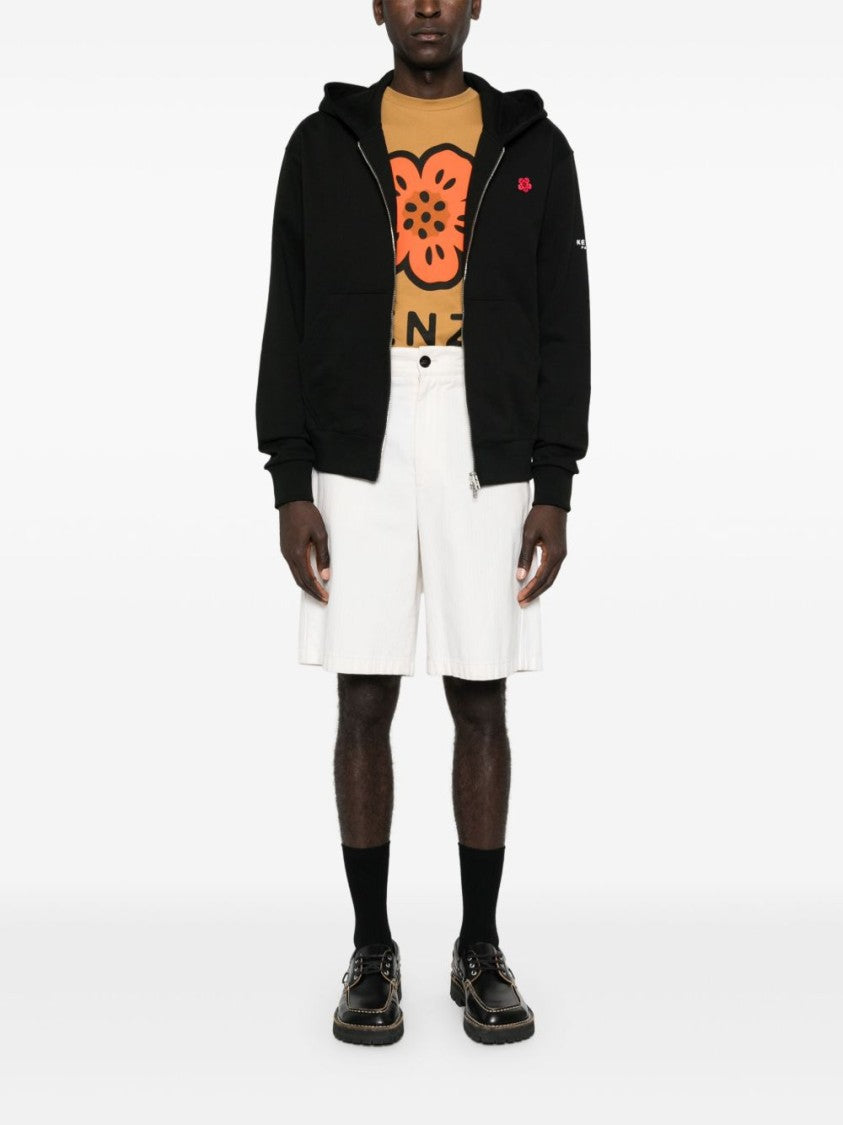 Kenzo Classic-Fit Black Sweatshirt With Hood And Emblem