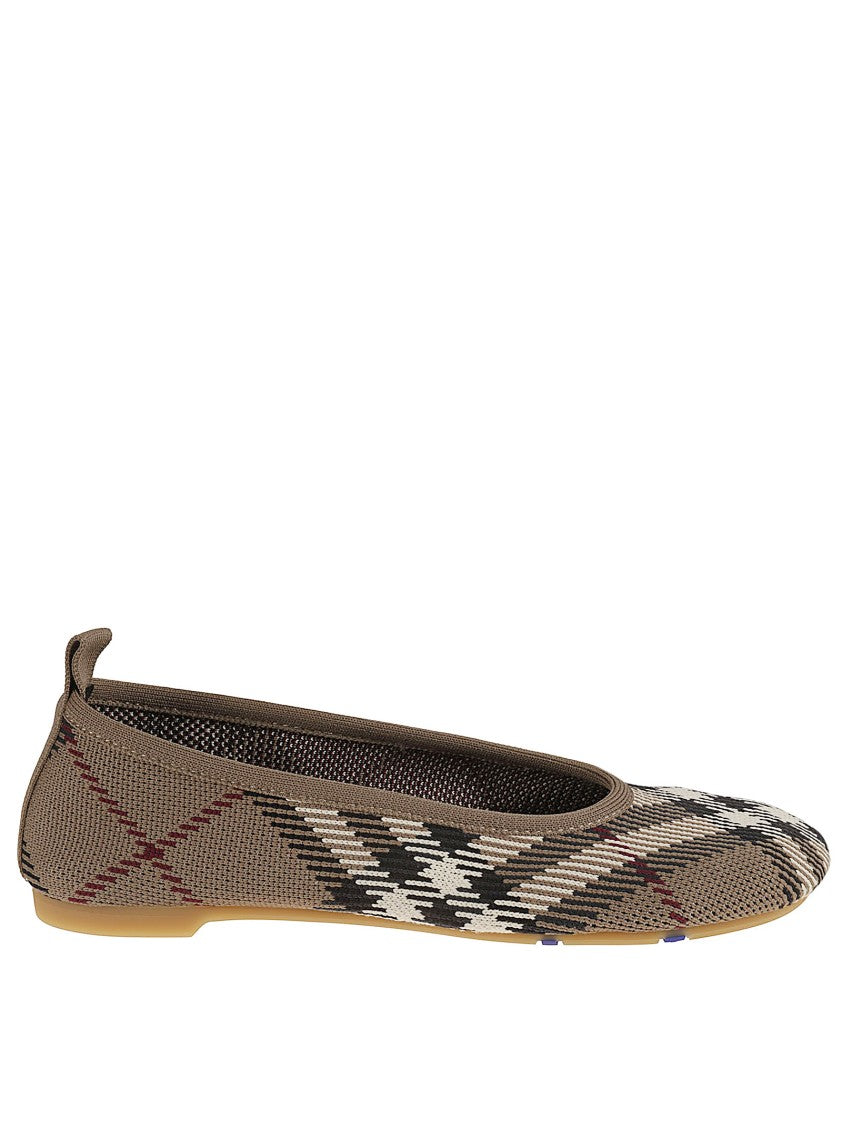 Burberry Check Pattern Flat Shoes