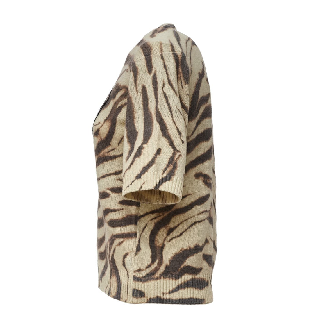 Ganni Graphic Wool Tiger Printed T-Shirt