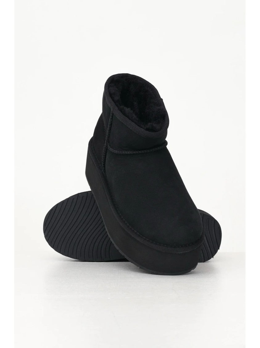 Emu Australia Black Suede Ankle Boots