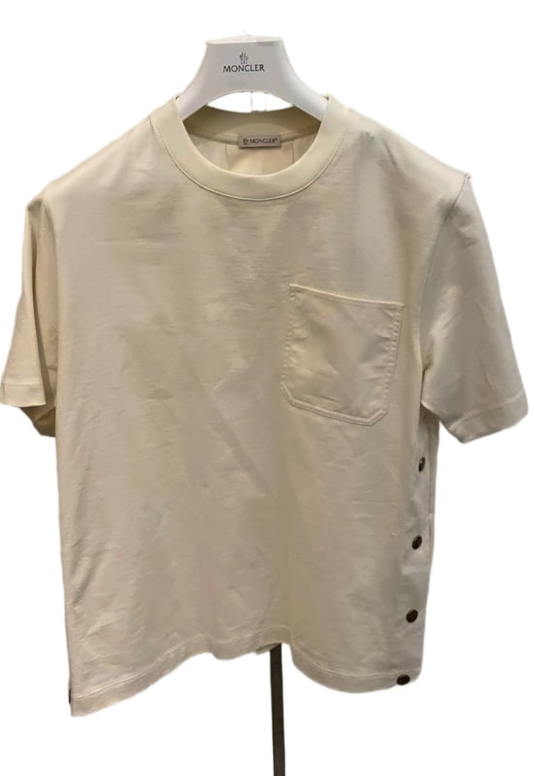 Moncler Boxy-Fitshort-Sleeved T-Shirt With Side Button Detailing