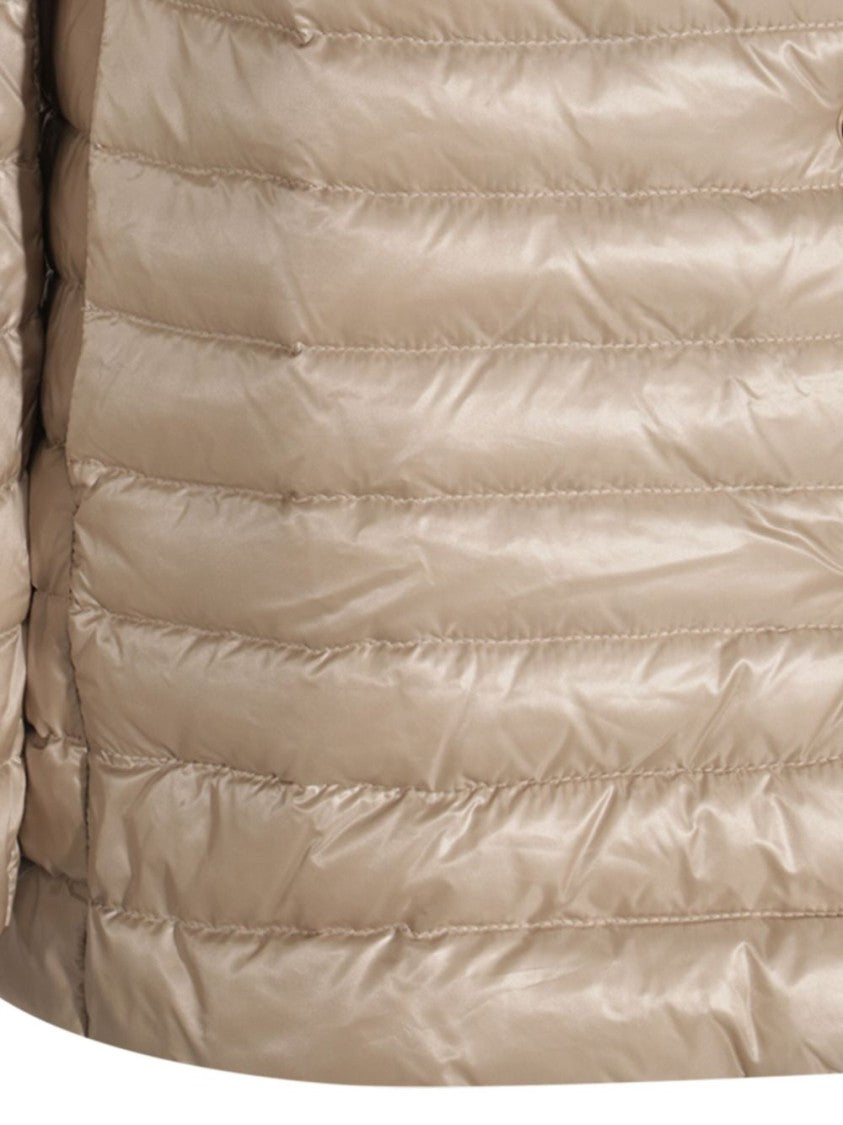 Herno Sand-Colored Padded Jacket With High Collar