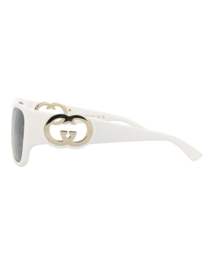 Gucci Cat Eye-Frame Injection Sunglasses With Gold-Tone Logo Accents