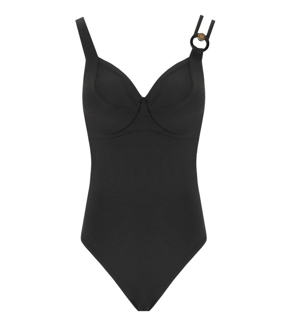 Max Mara Beachwear Corinna C Cup Black Swimsuit