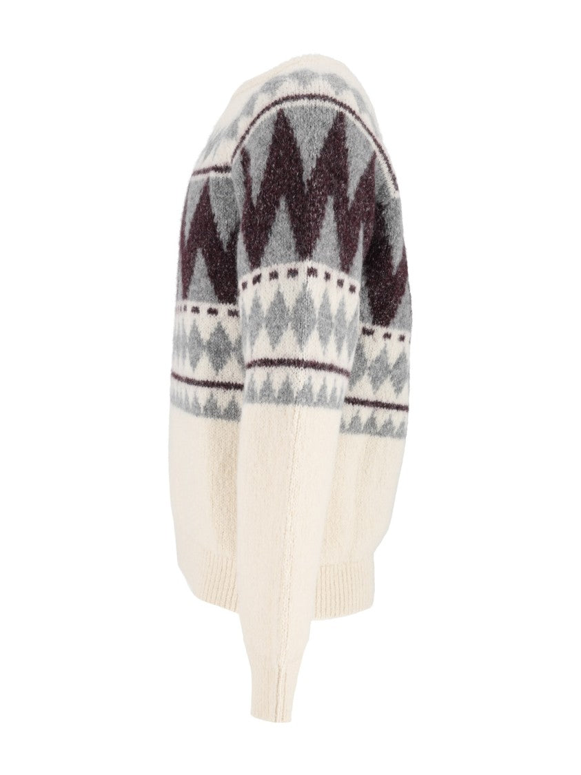 Peserico Textured Geometric Pattern Knit Sweater
