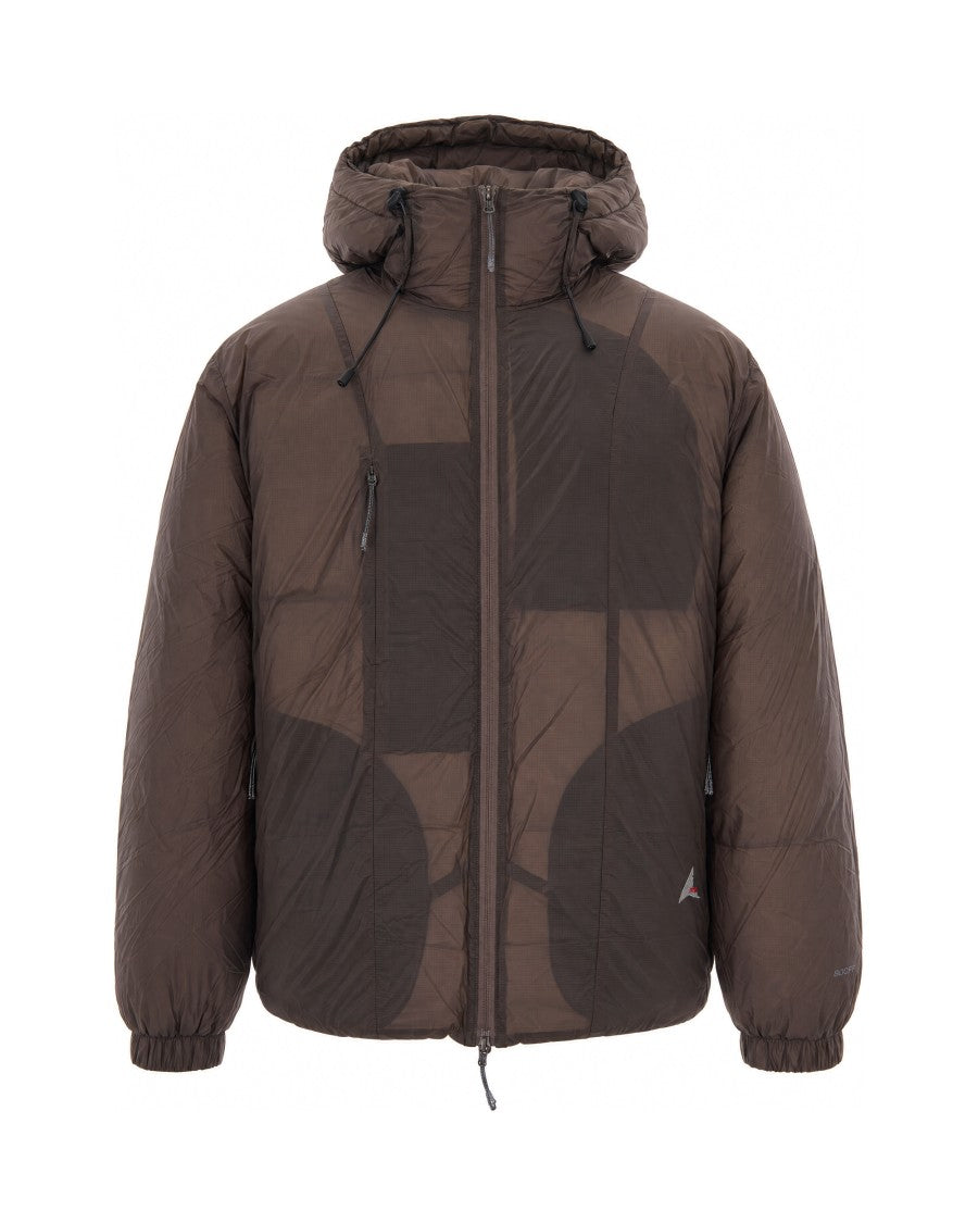 Roa Light Brown Nuna Smooth Hooded Down Jacket