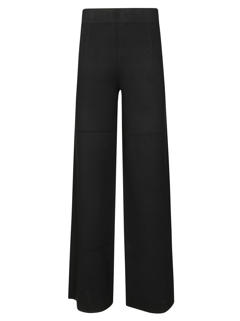 Max Mara Tailored Black Pants Crafted From Punto Milano Fabric