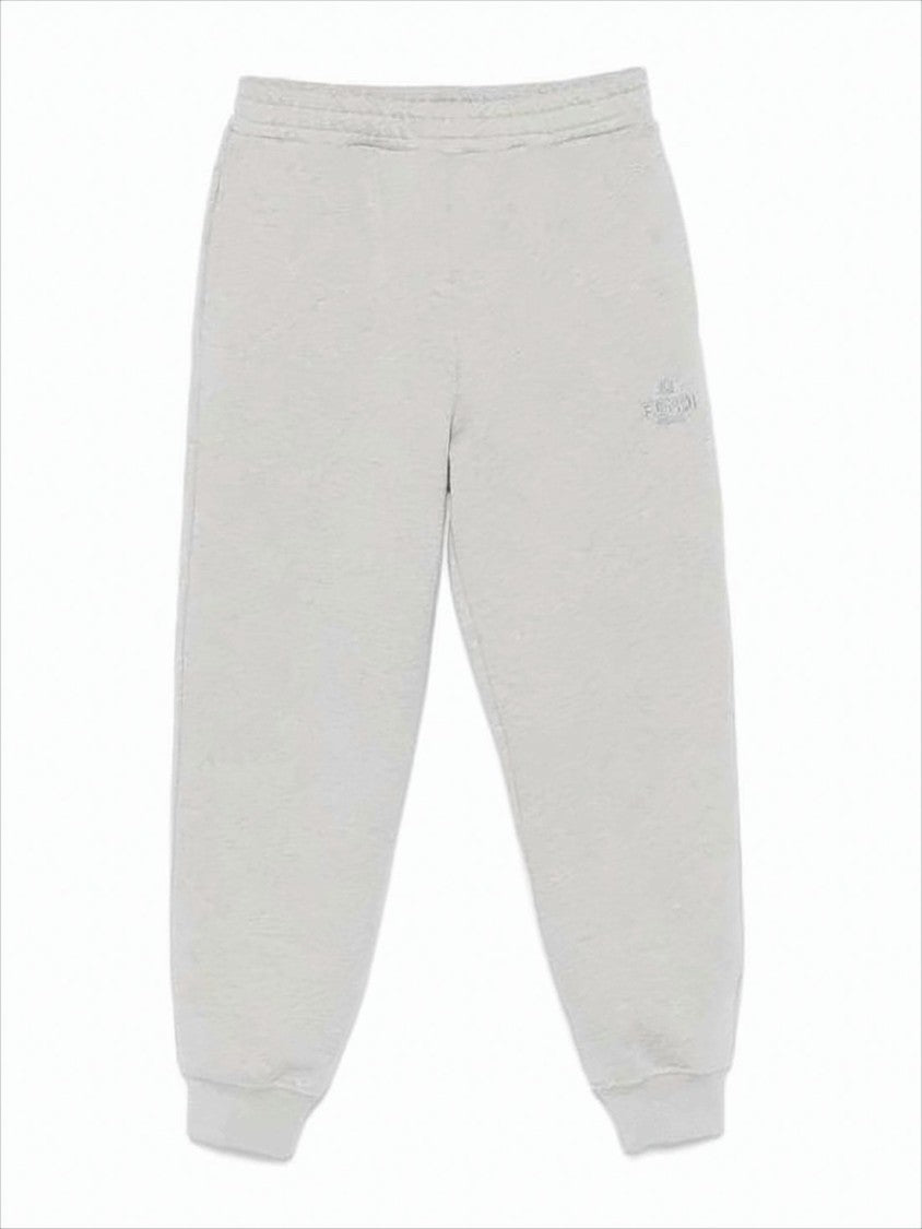 Fendi Relaxed Fit Grey Jogger Pants With Embroidered Logo