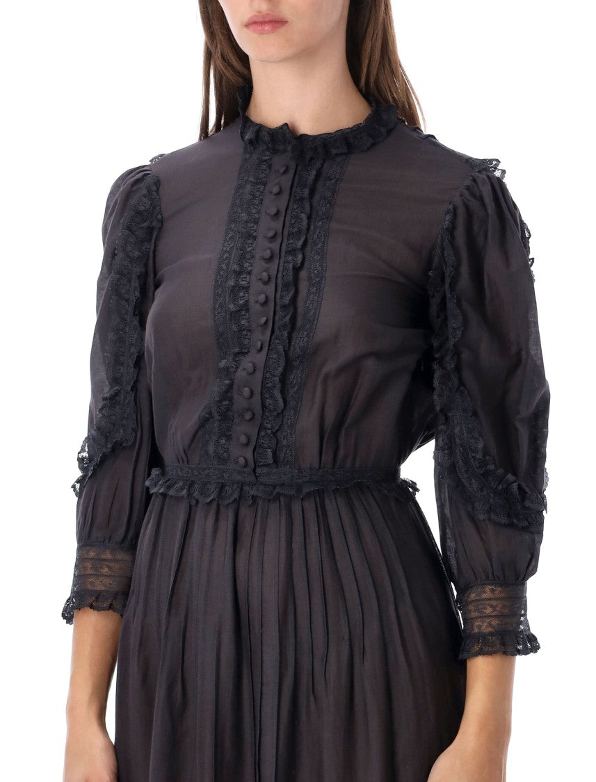 Fortela Detailed Caftano Long Dress