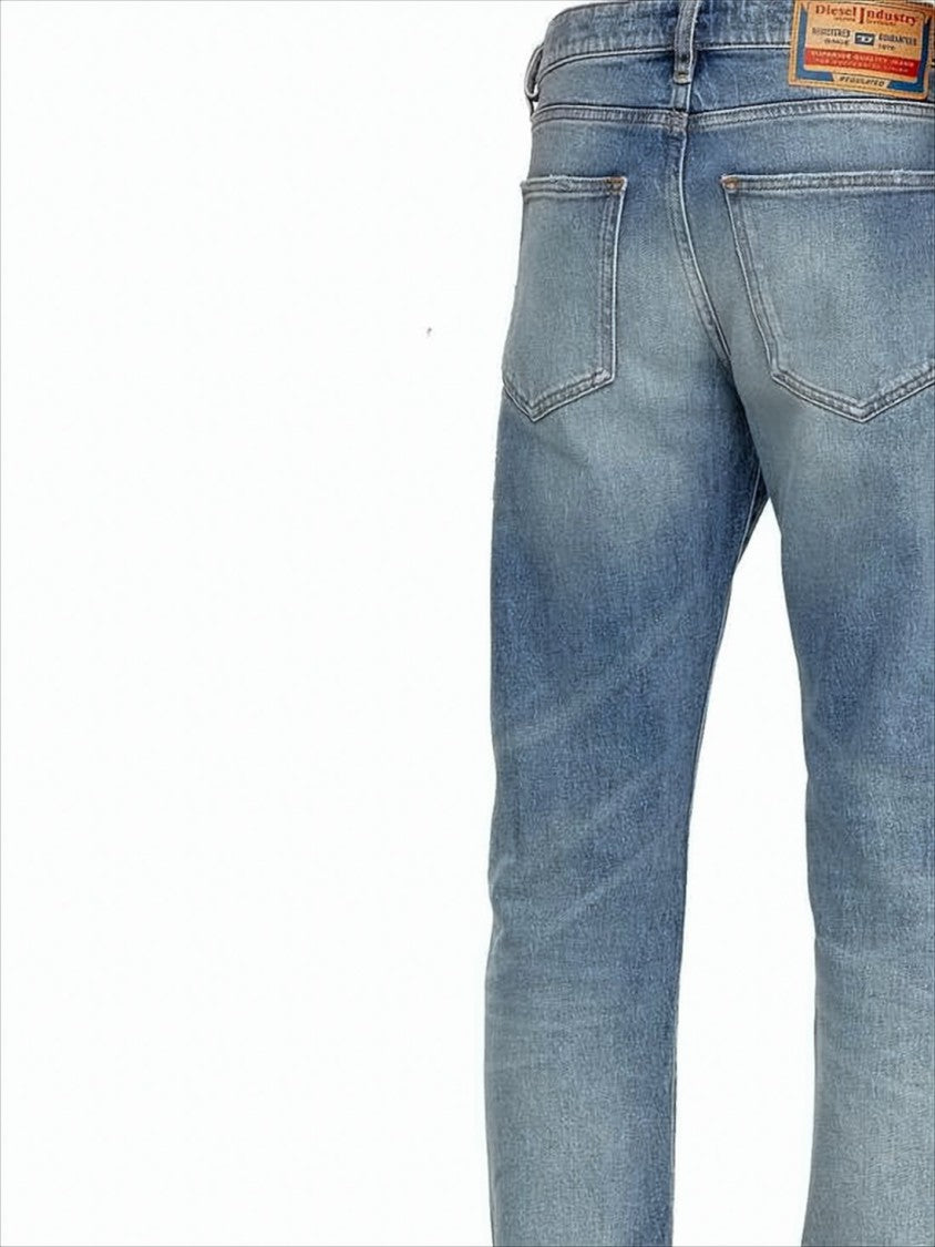 Diesel Faded Blue Straight-Leg Denim Pants