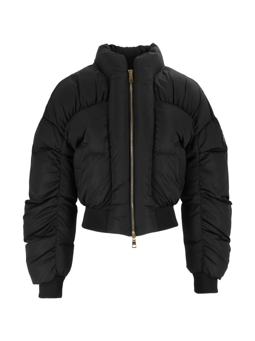 Elisabetta Franchi Padded Cropped High-Collar Jacket