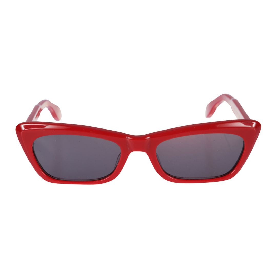 Kador Popstar Angular Cat-Eye Sunglasses In Vibrant Red