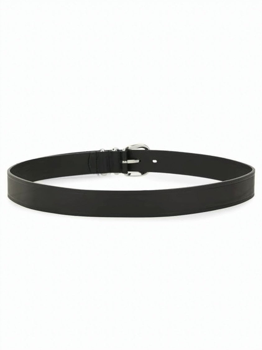 Sunflower Smooth Calf Leather Belt With Polished Silver Accents