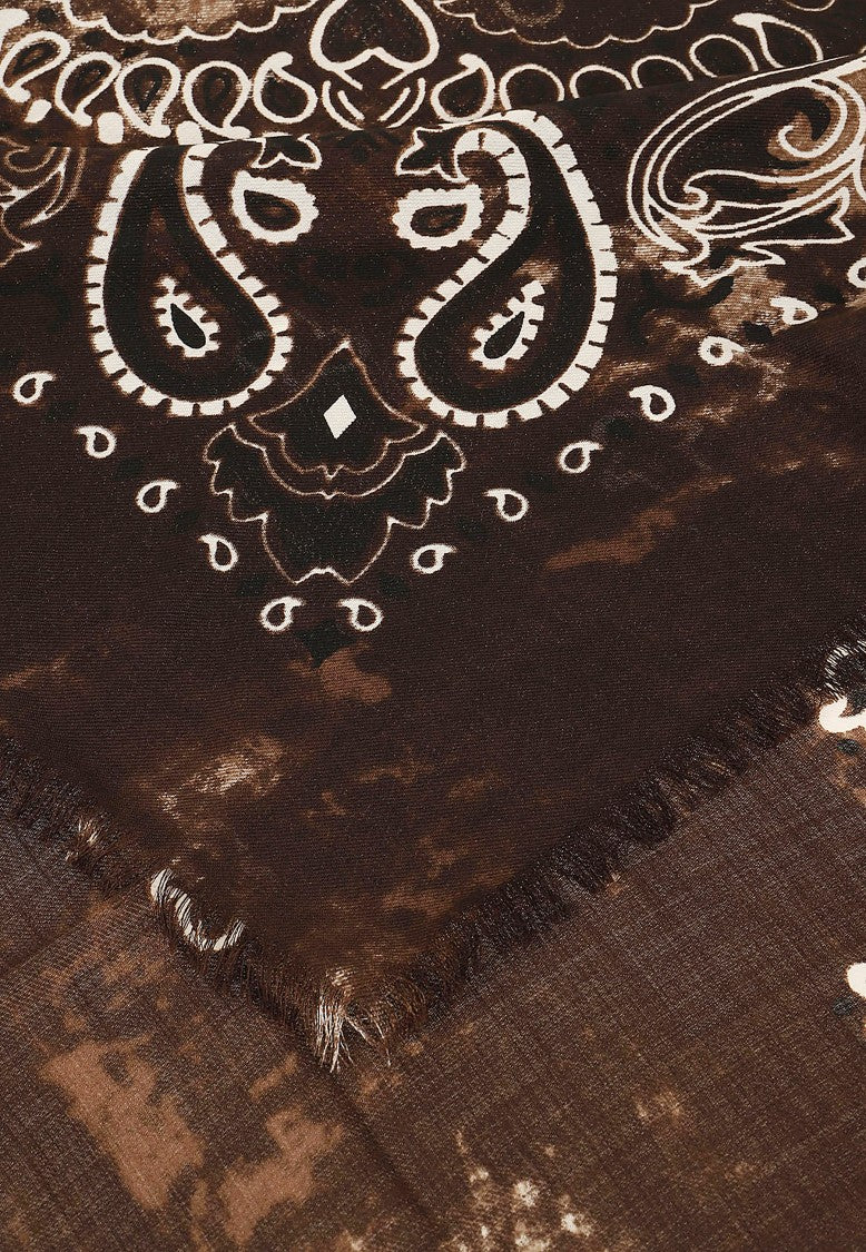 Destin Jil Quadra Bandana Fringed Wool Scarf