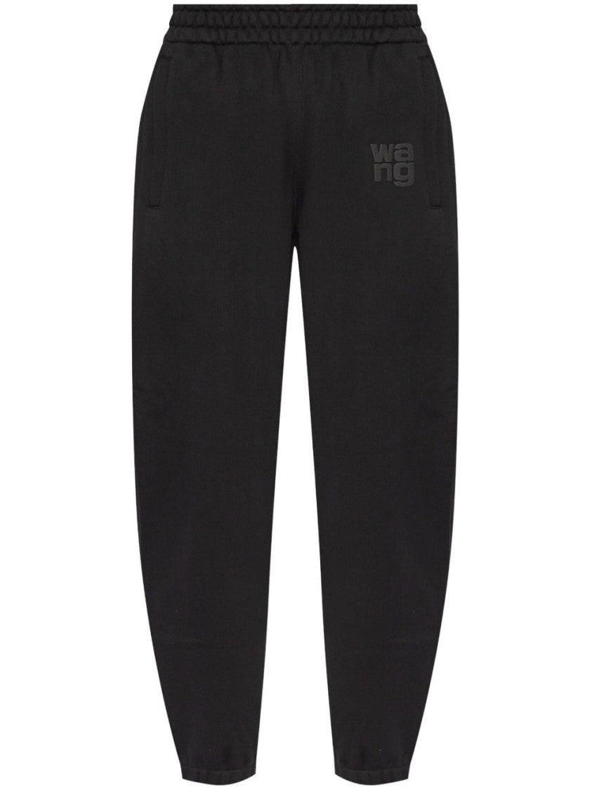 Alexander Wang Relaxed Fit Black Sweatpants With Puff Paint Logo