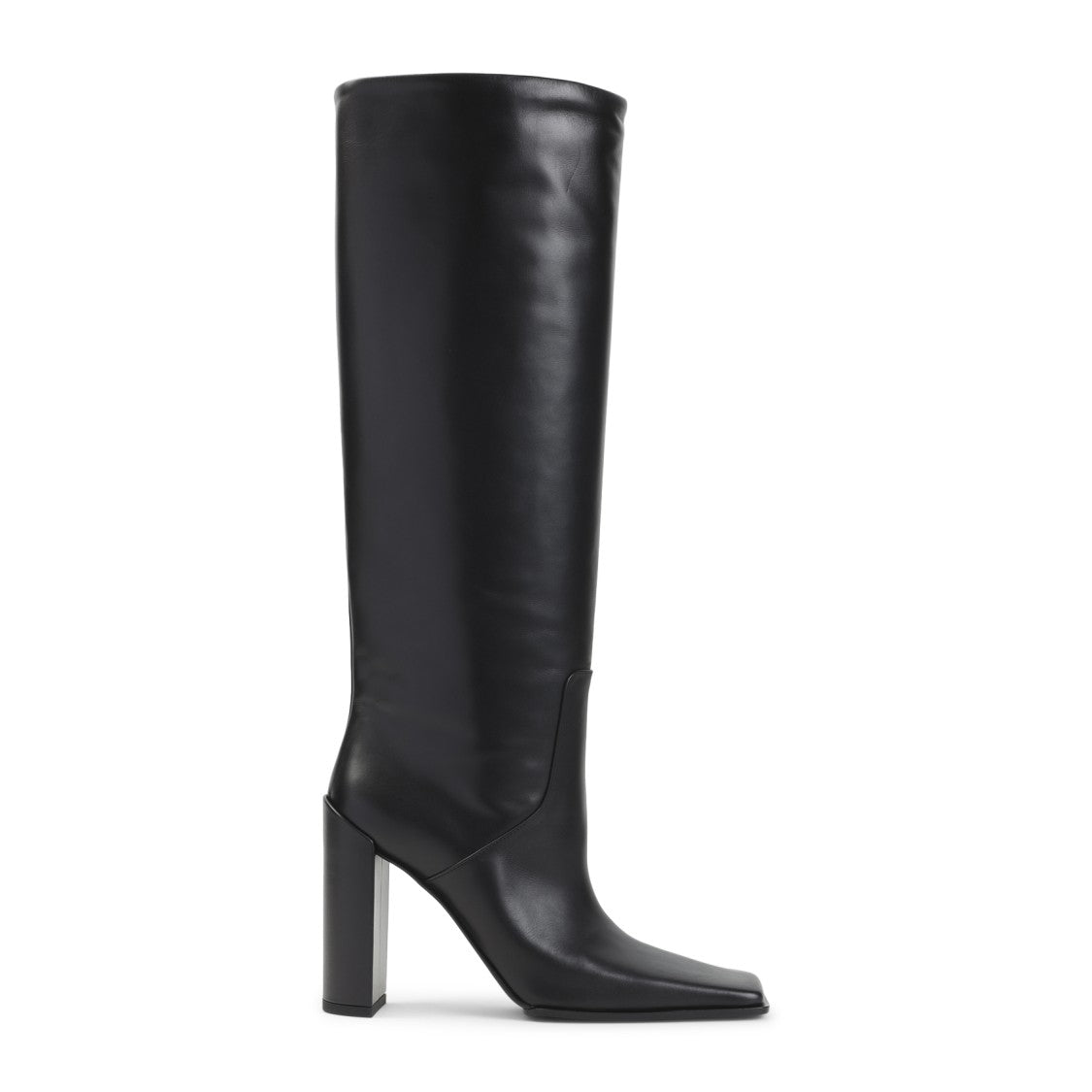 Alaïa 90 Black Calf Leather Knee Boots