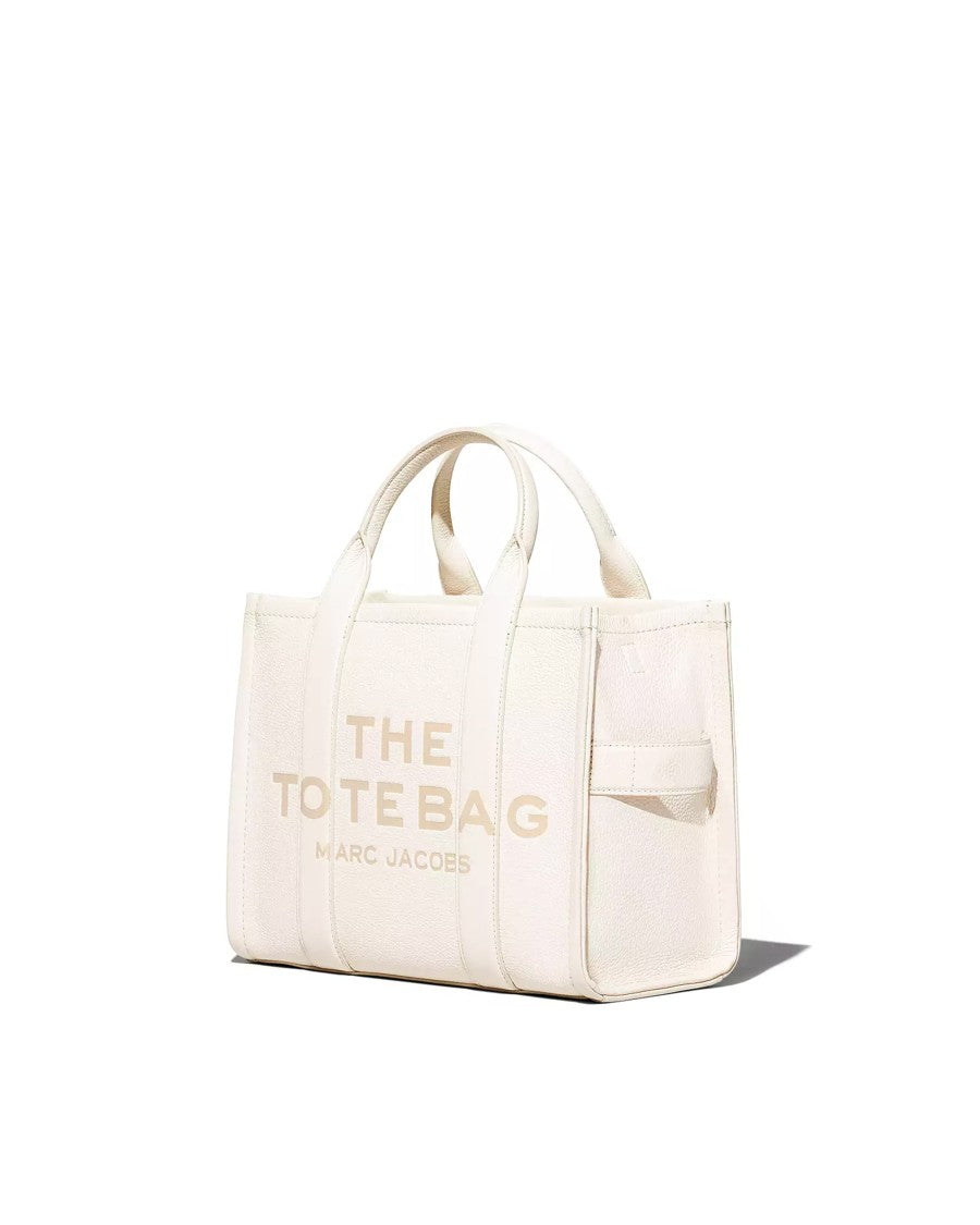 Marc Jacobs Medium Leather Tote Bag With Zip Closure And Adjustable Strap