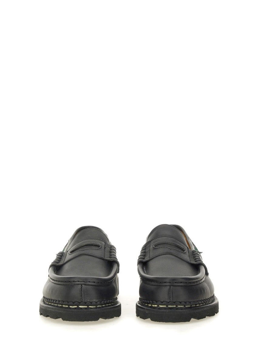 Paraboot Smooth Calf Leather Penny Loafers With Sturdy Sole