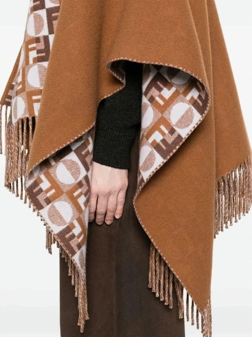 Fendi Fringed Cashmere And Wool Blend Wrap
