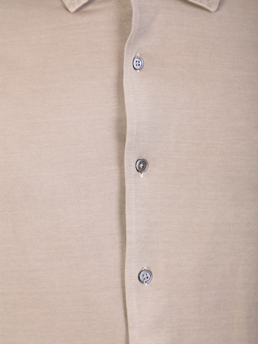 Dell'oglio Light Mastic Dyed Jersey Shirt