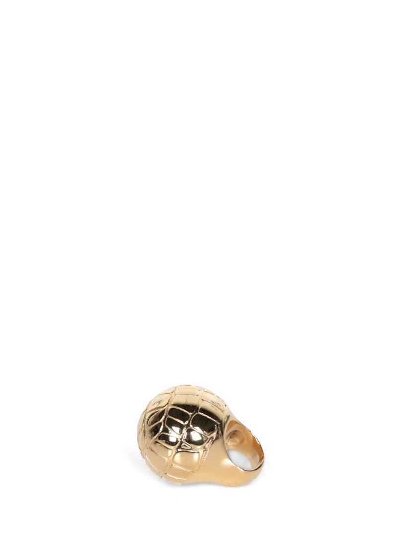 Jacquemus Geometric Design Gold-Tone Brass Ring