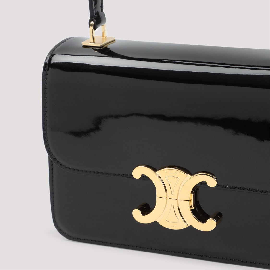 Celine Teen Garance Black Patent Calf Leather Shoulder Bag