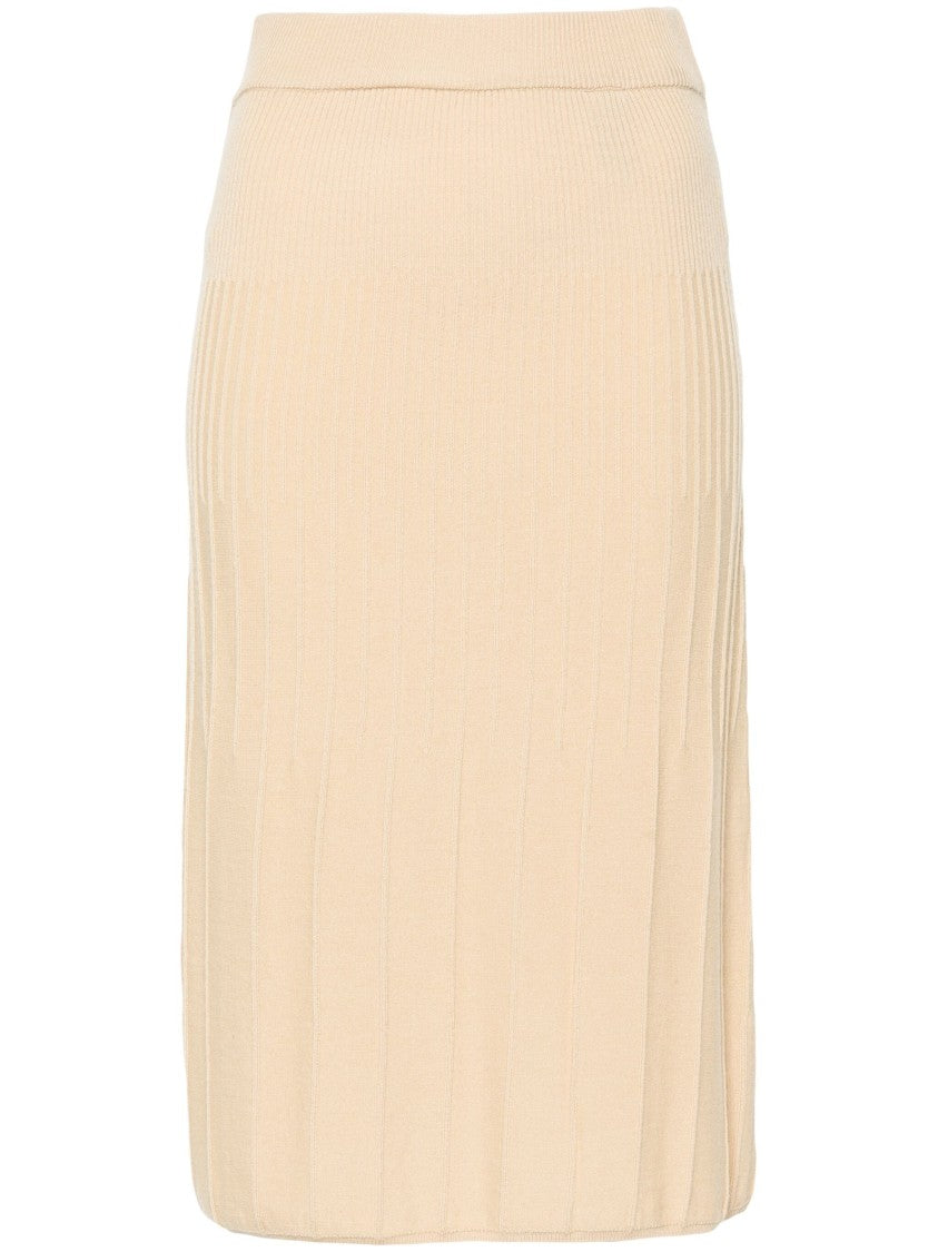 Joseph Fine Ribbed Merino Wool Skirt