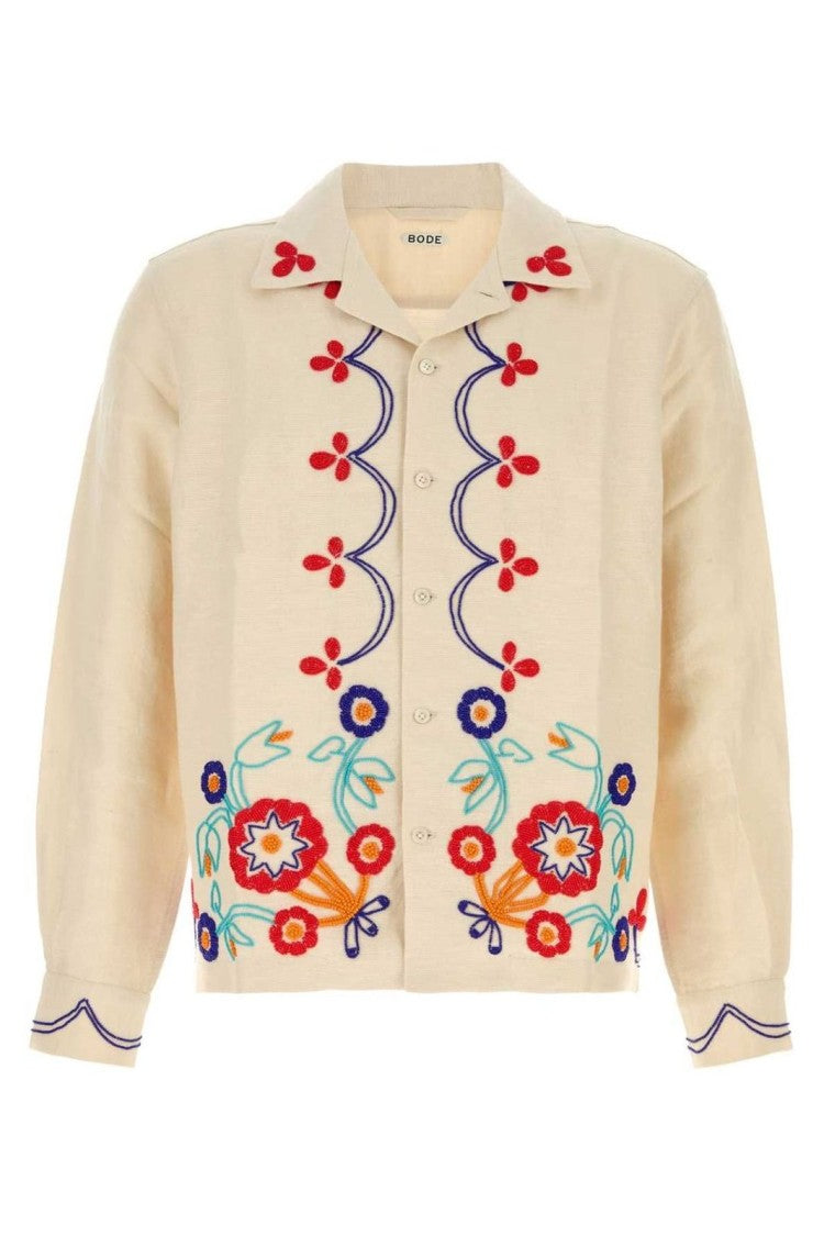 Bode New York Multicolour Patterned Shirt With Playful Design