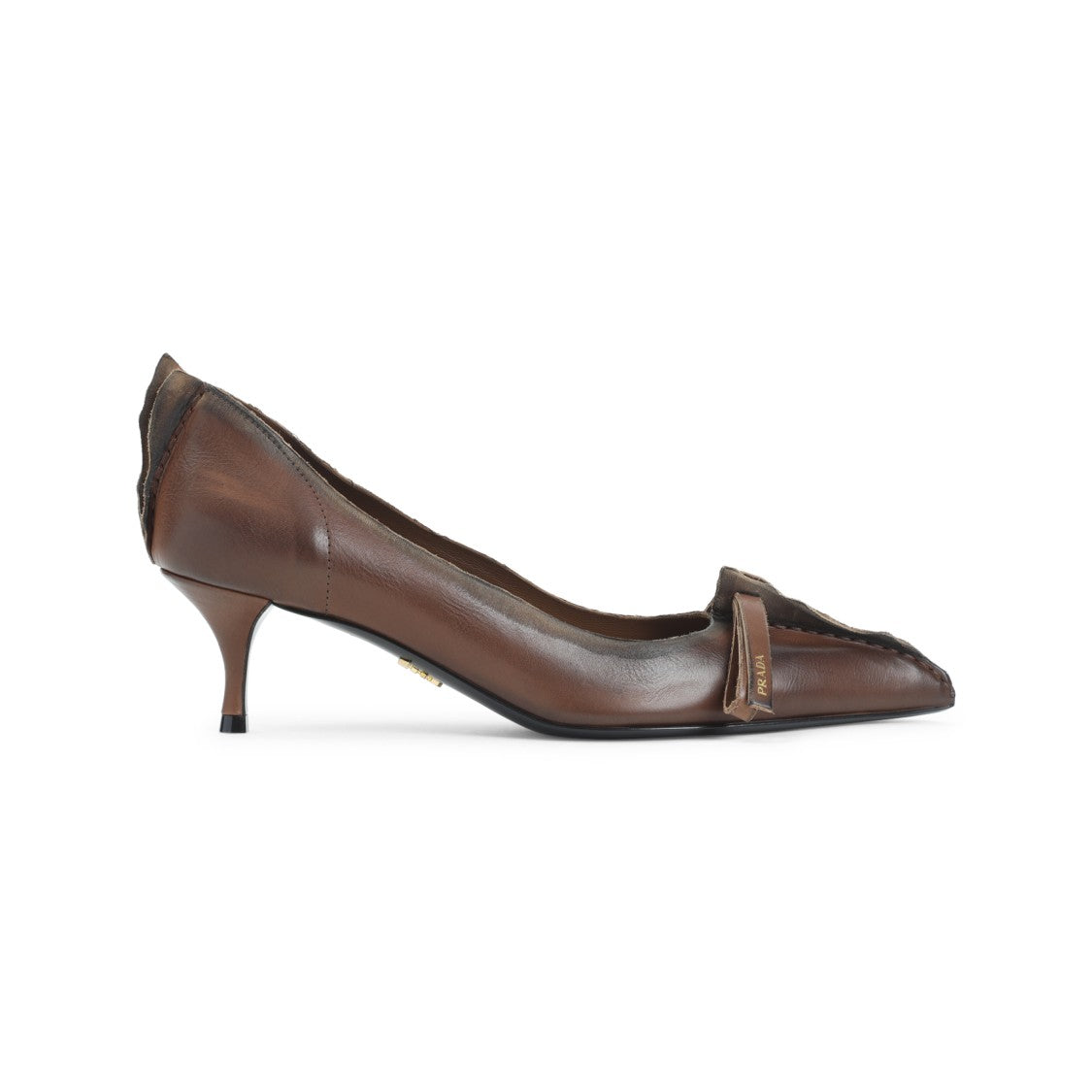 Prada Pointed Toe Pumps With Decorative Bow Detail And 5Cm Heel