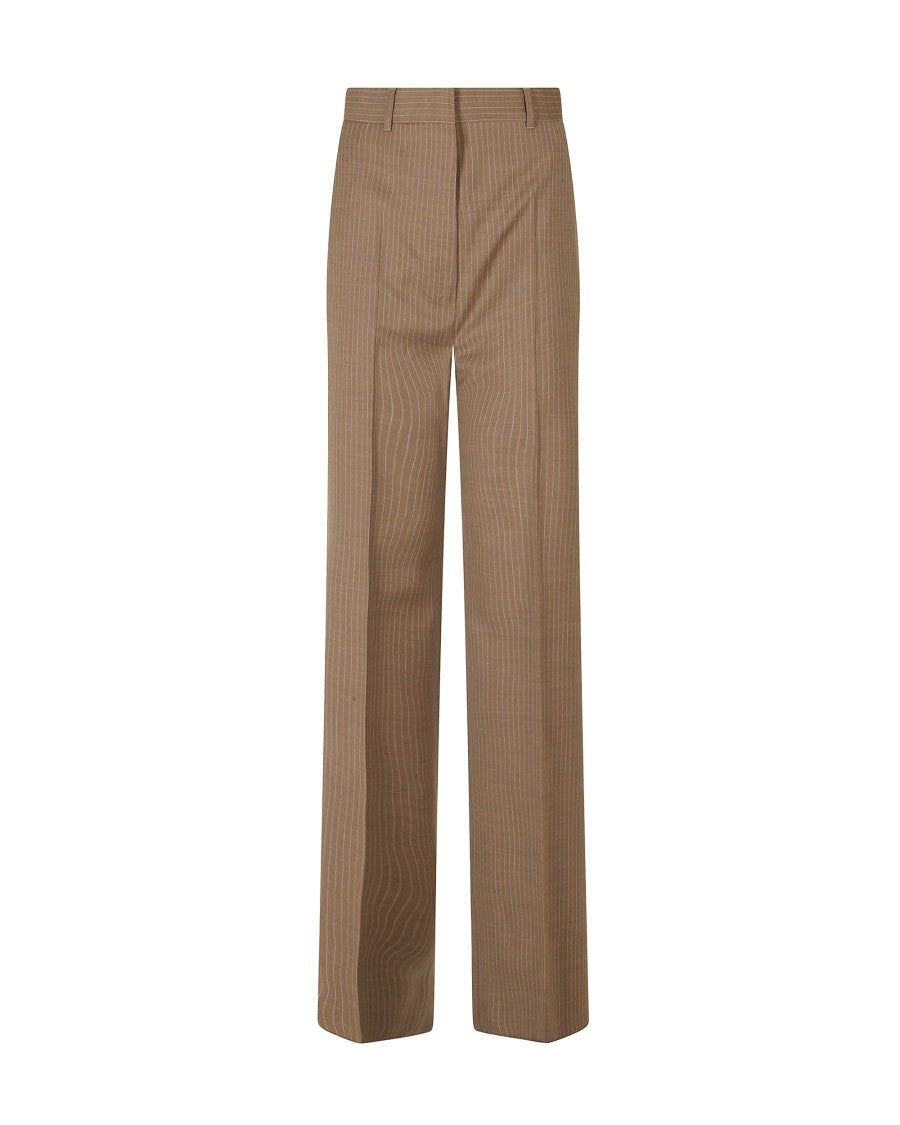 Max Mara Classic Tailored Pinstripe Wool Formal Pants