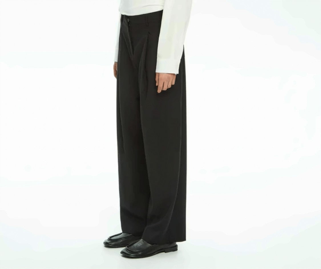 Mlo Viscose-Blend Stretch Straight-Leg Tailored Trousers