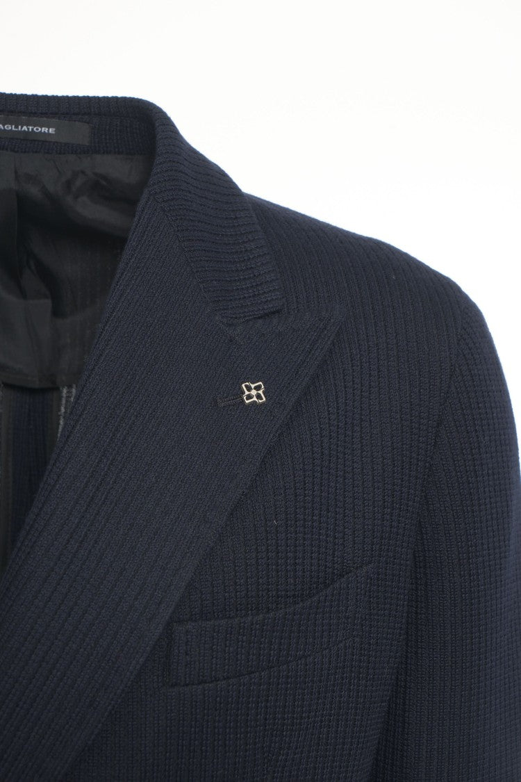 Tagliatore Double-Breasted Knit Blazer