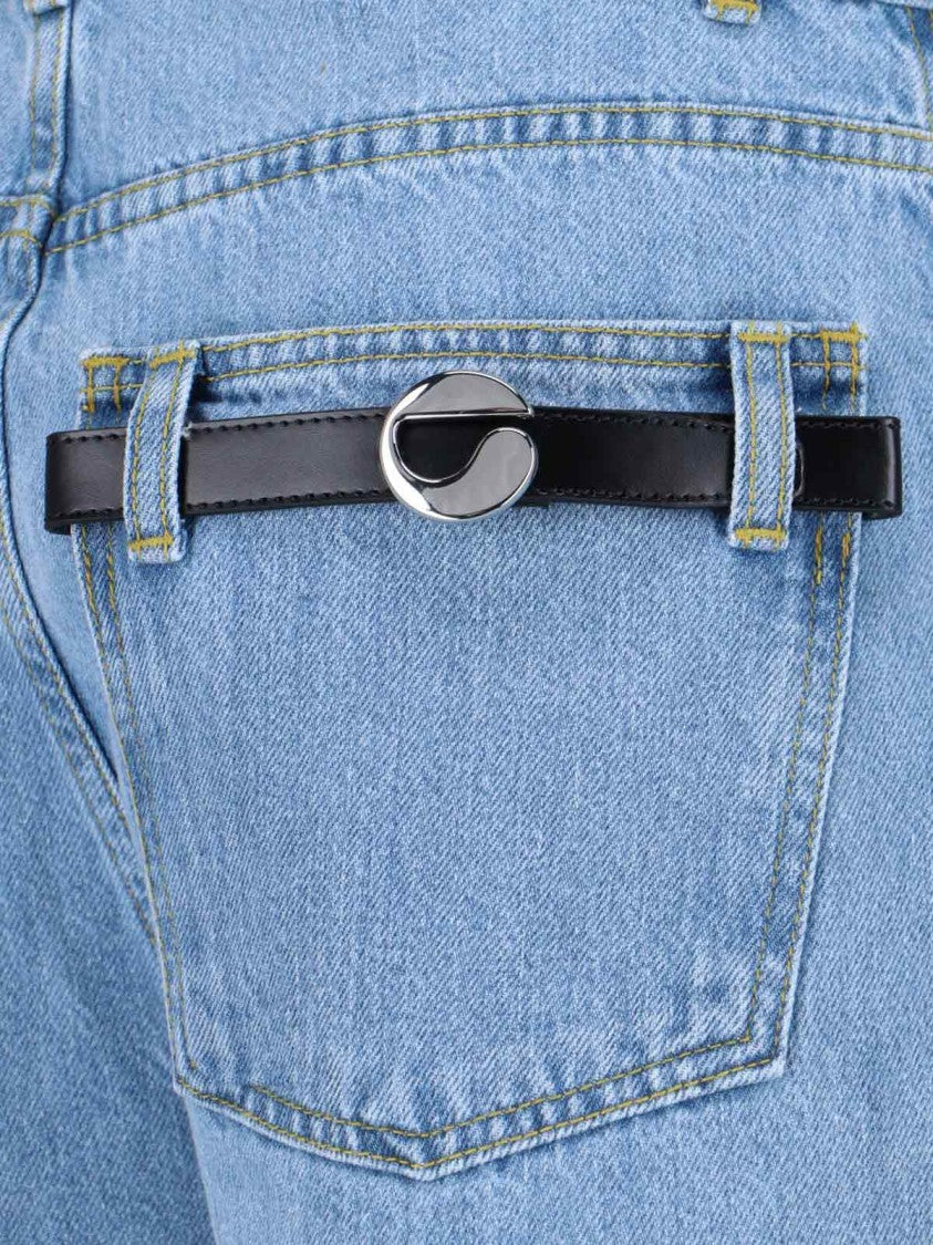 Coperni Denim Shorts In Light Blue Cotton