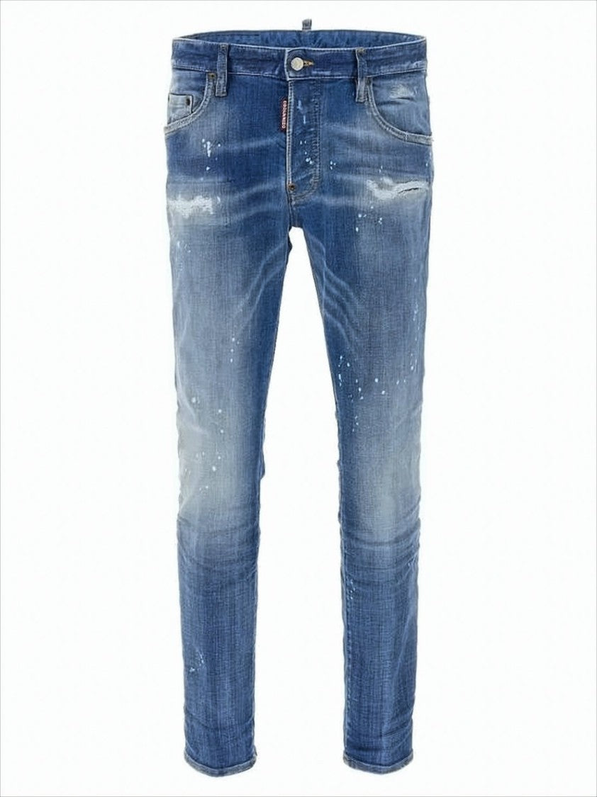 Dsquared2 Medium Blue Wash Slim Fit Denim Pants